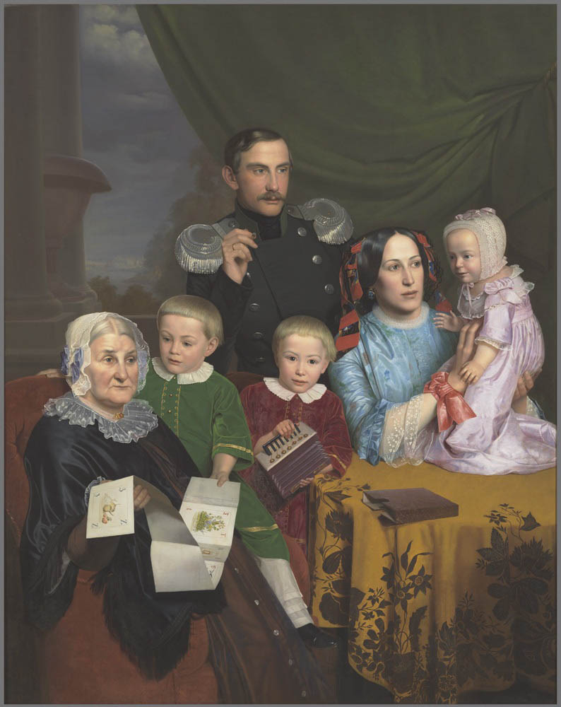 К.Б. Бекман, А.Б. Славянская (Бекман) с детьми. 1858 г. Худ. Славянский Ф.М. Русский Музей.